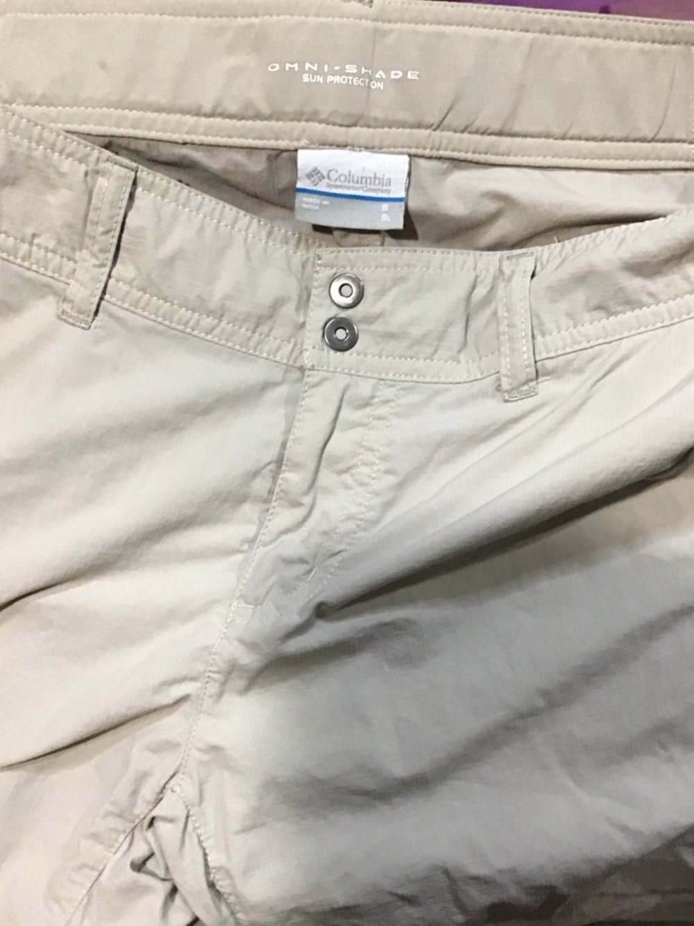 Columbia Beige Omni-Shade Sun Protection Pants